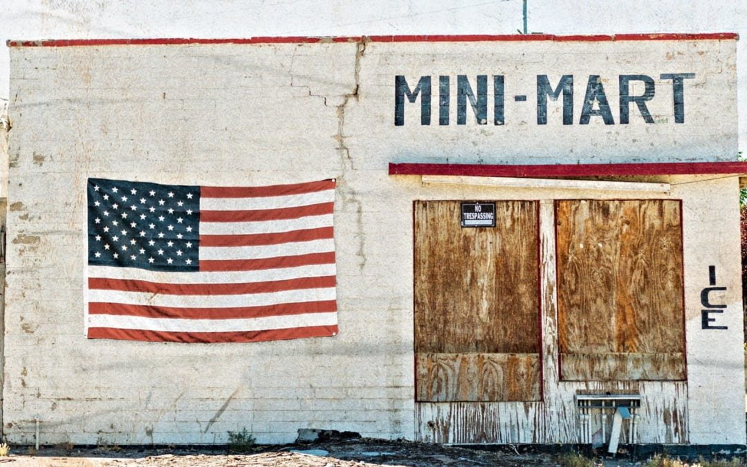 Exterior front of old food store